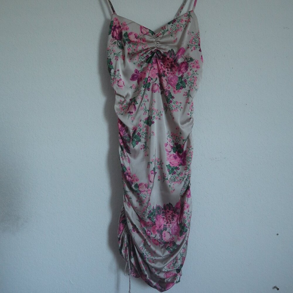 For Love And Lemons Dress Floral Vintage Slip Dress Ruched Palais Floral Ruched - Picture 3 of 8